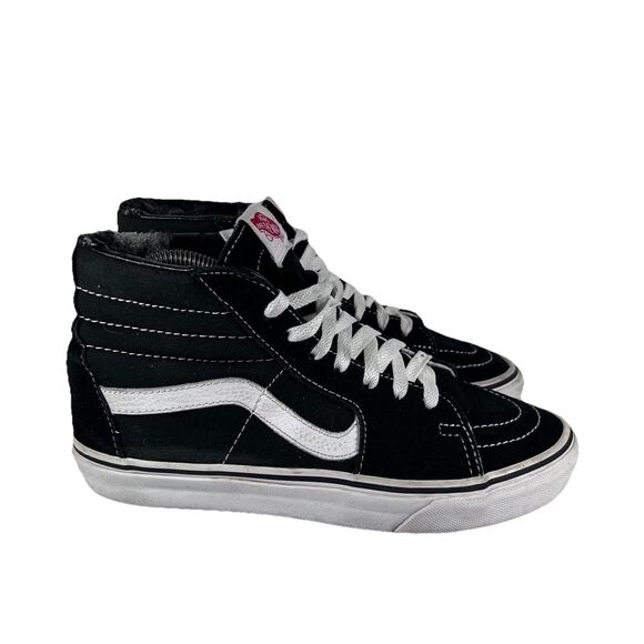 VANS Shoes - Vans Sk8 Hi Black High Top Lace Up Skateboard Shoes Sneakers Women's Size 8